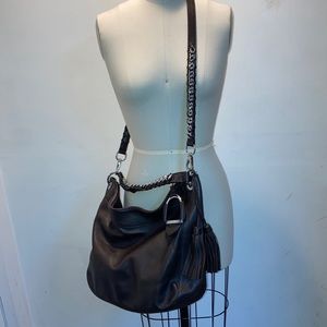 Ralph Lauren Purple Label Chocolate Brown Crossbody Moto Bag (Never Worn)